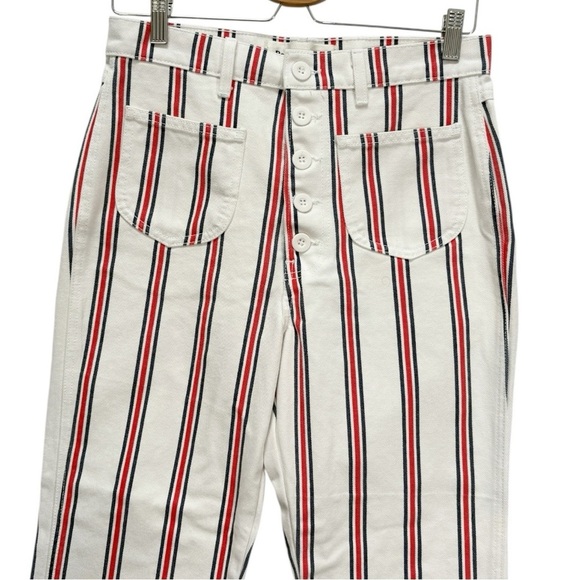 Reformation MacGraw Grenada Stripe Crop Jeans Size 29 - Picture 4 of 10